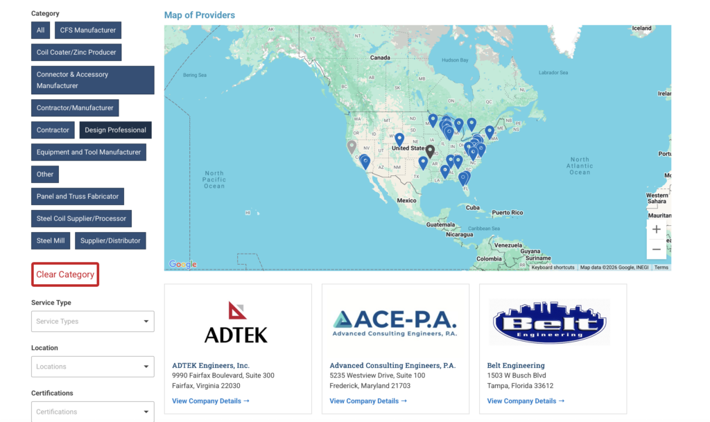 BuildSteel Launches Easy-to-Use Cold-Formed Steel Product and Provider Directory