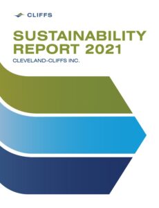 In 2021, Cleveland-Cliffs’s total carbon emissions per ton of steel was down from 2020 and prior years.