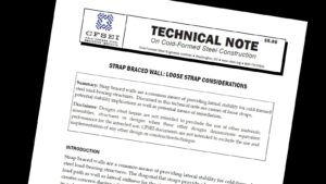 cold-formed steel engineers institute Tech Note L002-23, Strap Braced Wall Design Loose Strap Considerations