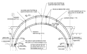 crimped cold-formed steel studs curved roof