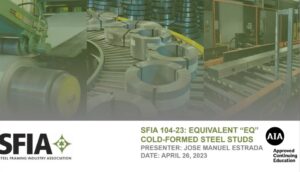 steel framing Industry association Equivalent EQ cold-formed steel studs