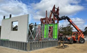 Construction 10-Story CFS-NHERI Building, Seismic Fire Testing cold-formed steel framing