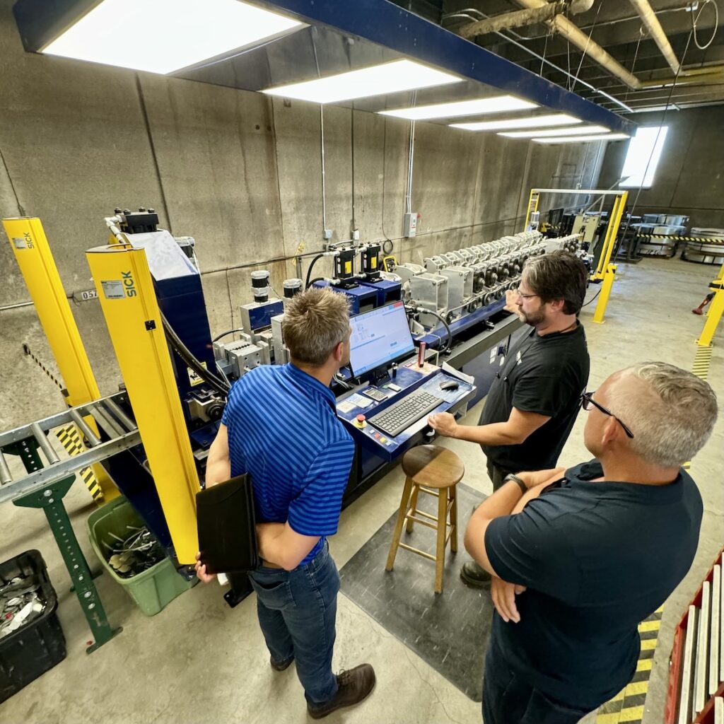 South Valley Prefab: “The Irene,” a roll former developed by Travis Vap and his manufacturing partner, can produce 18 to 68 mil steel framing members.