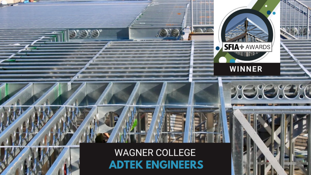 ADTEK Engineers, a member of the Steel Framing Industry Association (SFIA), designed the cold-formed steel (CFS) framing systems for new locker rooms at Wagner College.
