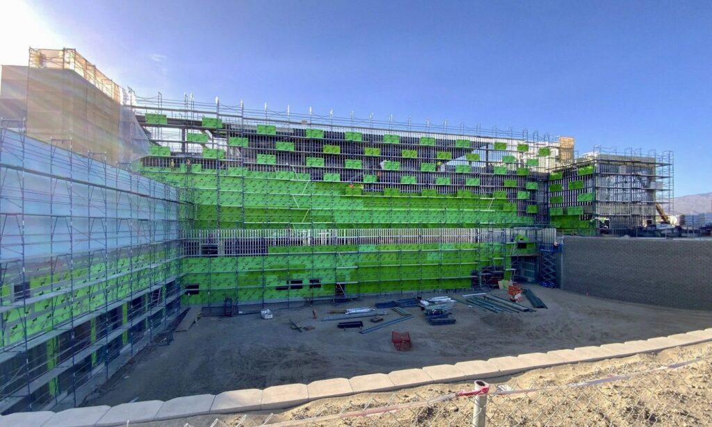 Acrisure Arena, which features cold-formed steel CFS) framing, is pending net-zero carbon certification by the International Living Future Institute.