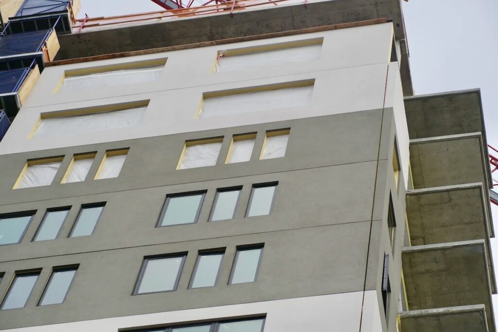 The Wynkoop Street project was panelized by design using non-standard size, single-story panels up to 36 feet.