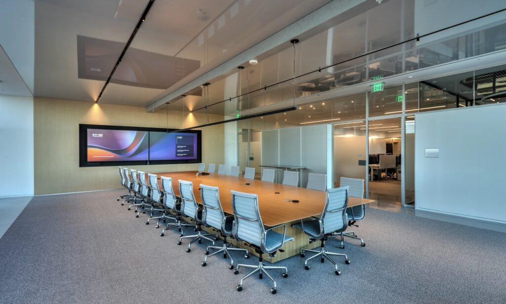 The Volkswagen project had intricate interior architectural features, which the use of cold-formed steel (CFS) framing made possible.