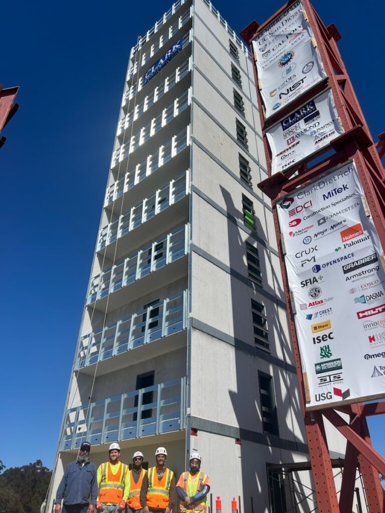 Crews with the Raymond Group, an SFIA member, worked on the CFS10 project at the NHERI Large High-Performance Outdoor Shake Table facility at UC San Diego.
