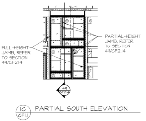 SFIA member raSmith designed an elaborate framing system with multiple jambs and headers interconnecting at various levels, creating a web of load-bearing components.