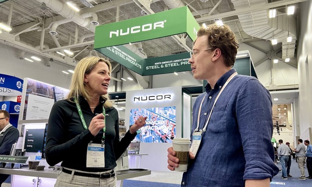 Kim Olson, Nucor director of construction solutions, at the Nucor both at NASCC 2025.