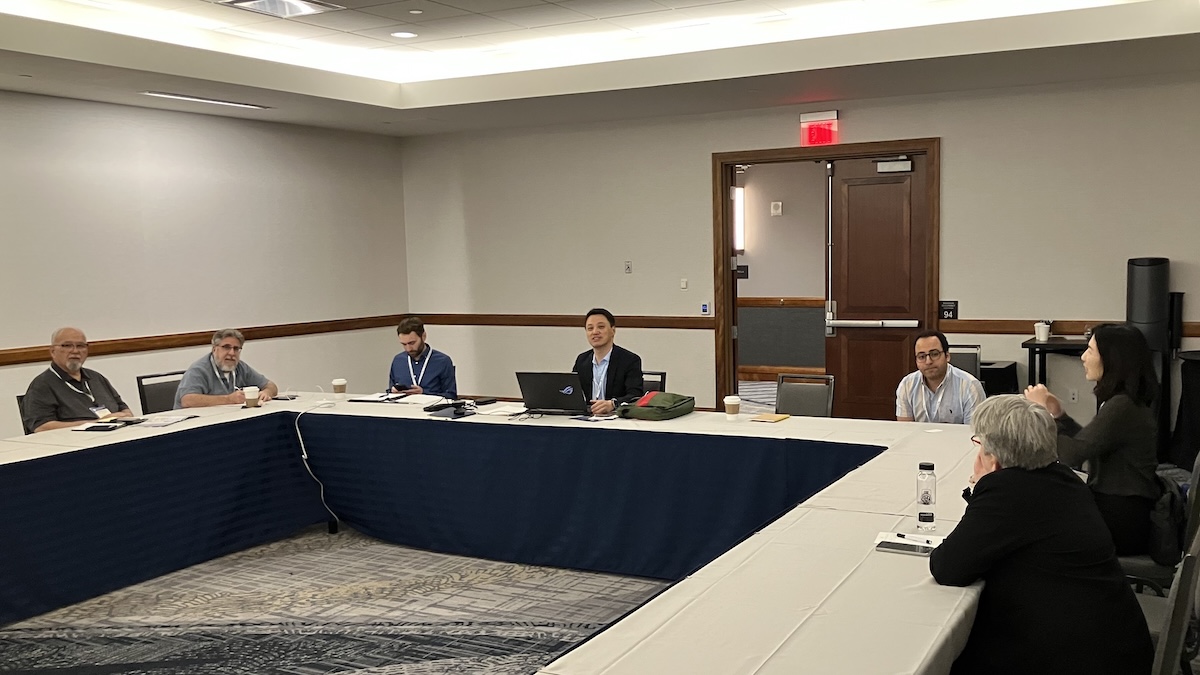 Dr. Cheng Yu (center) and other members of the ASCE SEI Committee on Cold-Formed Steel (CFS) met at Structures Congress 2025.