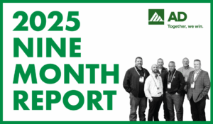 AD Reports Record Sales and Growth Through First Nine Months of 2025
