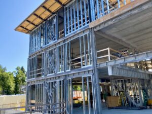 A modern home outside of Toronto featuring cold-formed steel (CFS) framing was designed to have a life expectancy of more than 100 years. Image credit: Life Drywall Systems