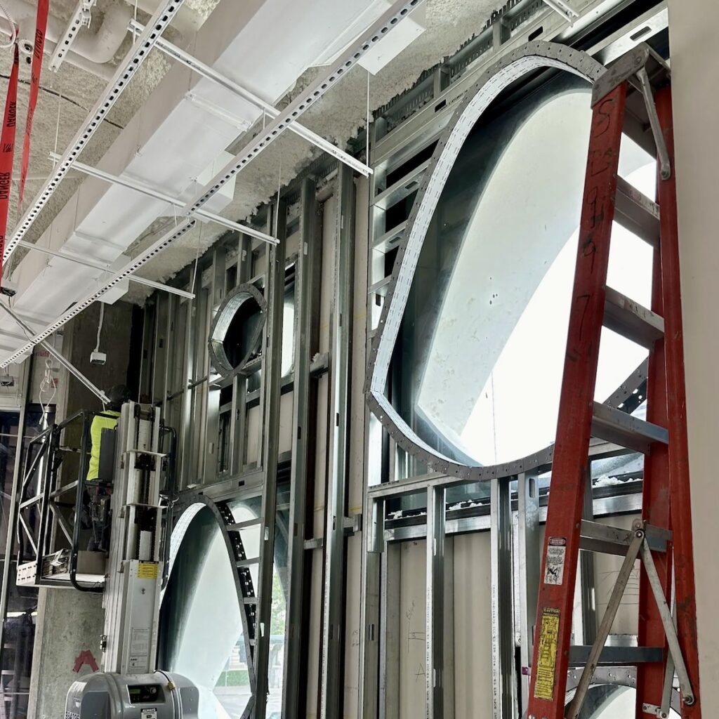 Cold-formed steel (CFS) was used to frame Populus hotel's windows of all sizes and shapes.