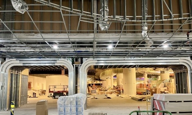 The cold-formed steel CFS framing system handles large openings at Wind Creek Chicago Southland Casino.