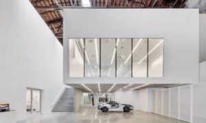 The 31,000-square-foot Mullin Transportation Design Center in Pasadena, California, uses cold-formed steel (CFS) framing to transform a former supersonic wind tunnel into a modern educational facility.