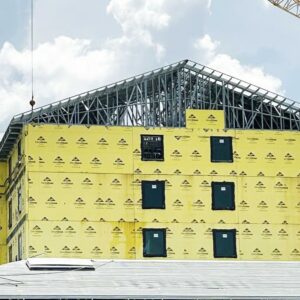 MiTek’s Ultra-Span trusses were installed quickly at Great Wolf Lodge. Photo courtesy of MiTek 