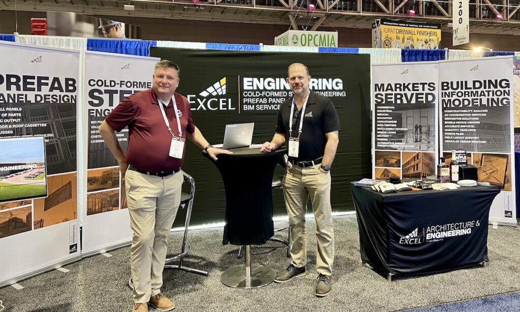 Representatives from Excel Engineering, a CFSEI member, showcased cold-formed steel (CFS) design, prefab panel engineering and BIM services at their booth during BUILD26.
