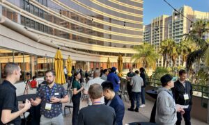 Young engineers gather during the Young Member Group Mixer at the Westin Long Beach during the 2026 CFSEI Expo in Long Beach, California.