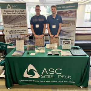 ASC Steel Deck showcased its structural floor and roof deck profiles during the 2026 CFSEI Expo in Long Beach, California. The company’s steel deck systems are fully tested for commercial construction applications. ASC Steel Deck participated as a Silver Sponsor of the conference.