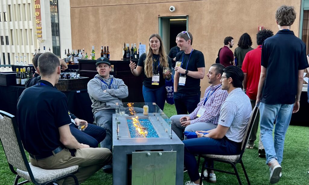 The 2026 CFSEI Expo attendees take a moment to relax and unwind at the Westin Long Beach, enjoying downtime after the first day's activities.