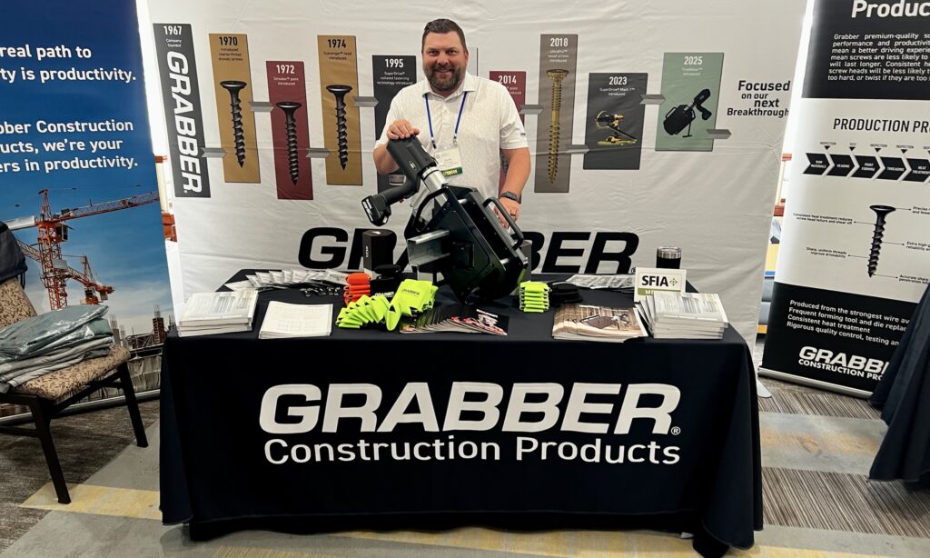 Silver Sponsor Grabber featured its new TrueShear shearing press during the 2026 CFSEI Expo in Long Beach, California. Jason Roxburgh, the tool's product developer, demonstrated how the tool can improve field productivity.