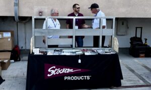Representatives of Silver Sponsor Stockton Products showed Karl Schroeder, P.E., Devco Engineering, its products during the 2026 CFSEI Expo in Long Beach. The company’s product line includes accessories and components for cold-formed steel (CFS) framing.
