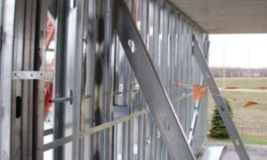Temporary bracing helps cold-formed steel framing resist construction loads, including gravity, wind and impact forces during installation.