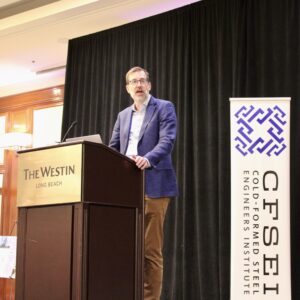 Ben Schafer said CFS10's low drift, light weight and modest repair costs demonstrate how resilient cold-formed steel (CFS) buildings can perform. Photo: Marco Johnson