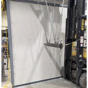 Intertek conducted ASTM F2322 testing on complete cold-formed steel wall assemblies to verify impact resistance performance.