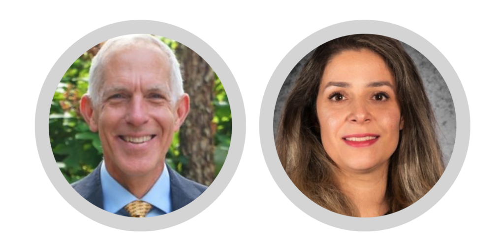 At left, Don Allen, executive director of the Steel Framing Industry Association (SFIA) and Sarah Majlesi, senior engineer, cold-formed steel with CISC-ICCA.