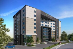 The completed Element Hotel demonstrates how coordinated cold-formed steel (CFS) framing, offsite manufacturing and advanced roll forming technology supported efficient multi-story hospitality construction.