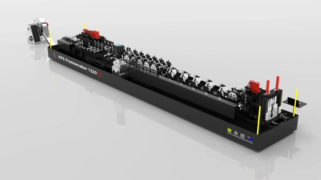 Scottsdale's KFS Framemaker 1220G3, the newest addition to the company's multi-profile roll forming machines.