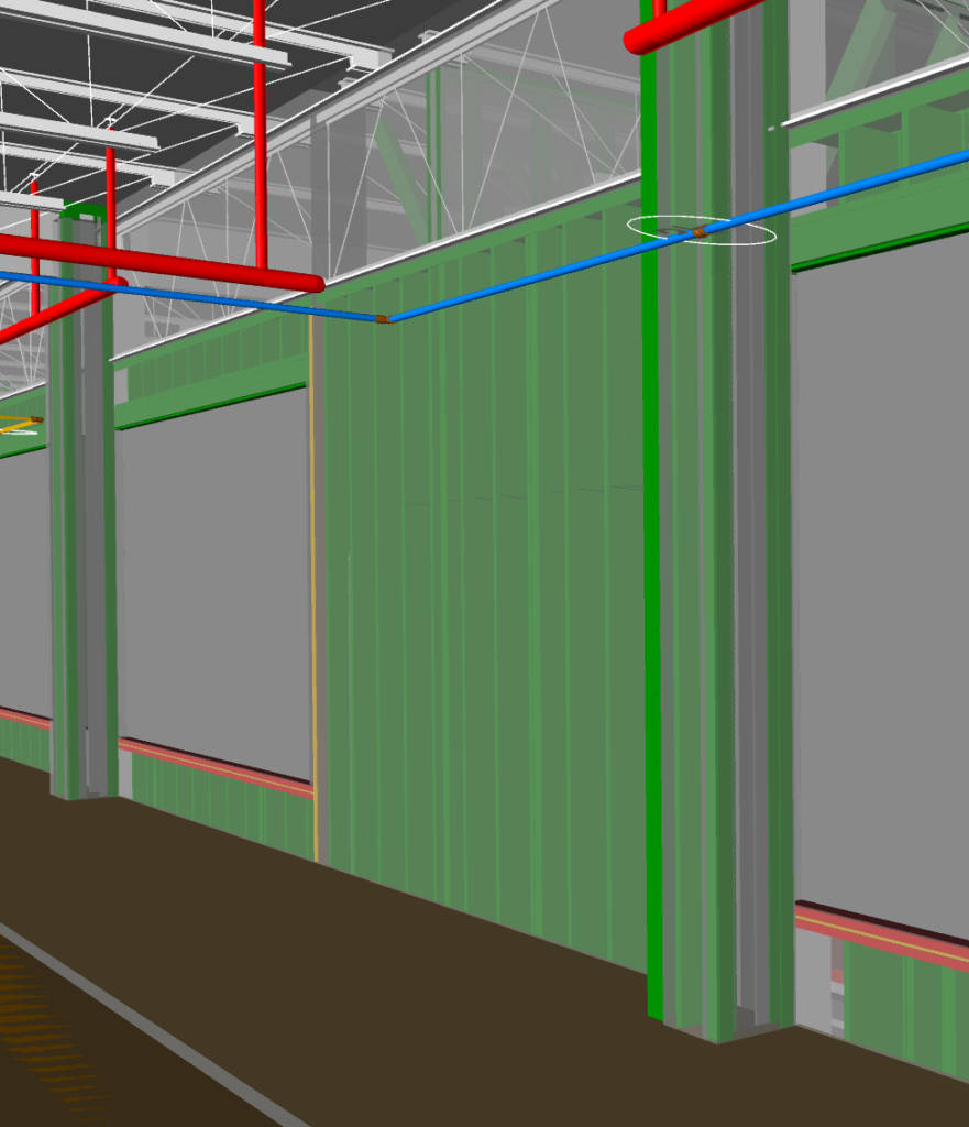 Rough openings for louvers allow coordination with other trades whose systems pass through the walls.