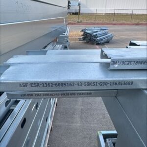 Cold-formed steel framing components manufactured by Accurate Steel Fab feature identification markings that support material traceability and quality control. Photo Credit: Accurate Steel Fab